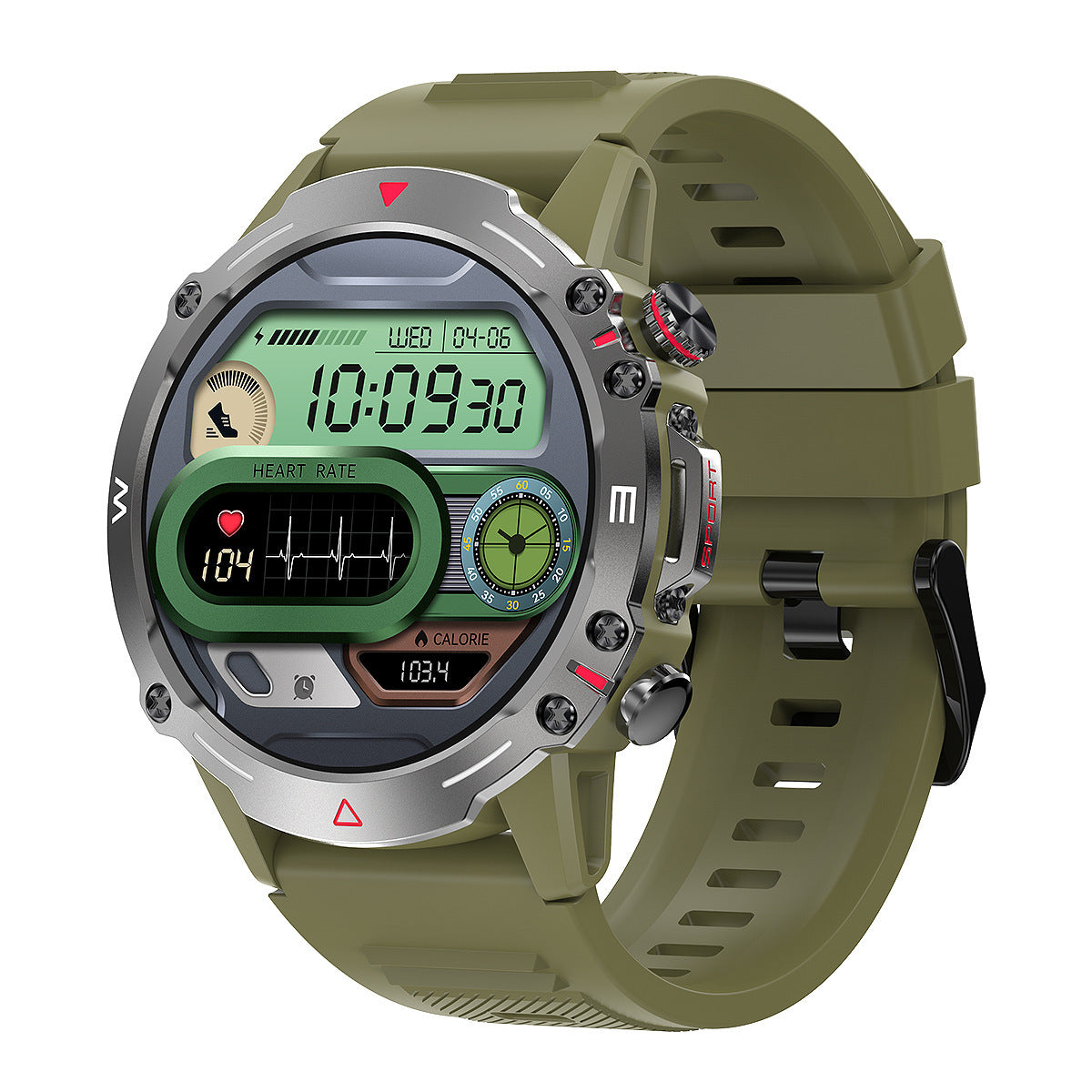 HK87 Smartwatch with Heart Rate and Bluetooth Features