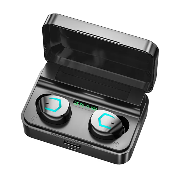 F9 Smile TWS Bluetooth 5.1 Earbuds – LED Display | 2000mAh Charging Case | Deep Bass