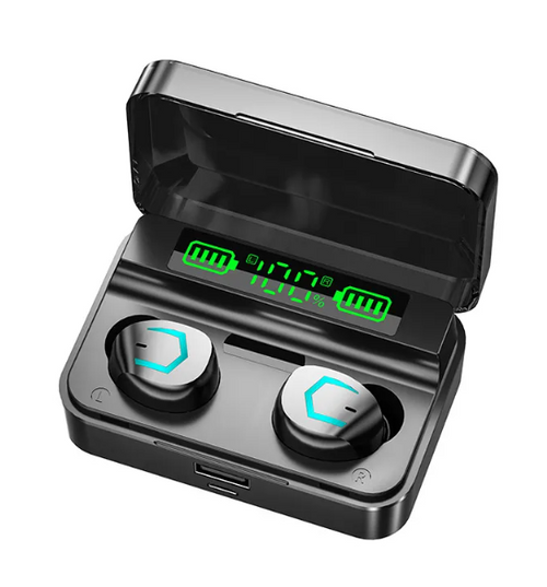 F9 Smile TWS Bluetooth 5.1 Earbuds – LED Display | 2000mAh Charging Case | Deep Bass