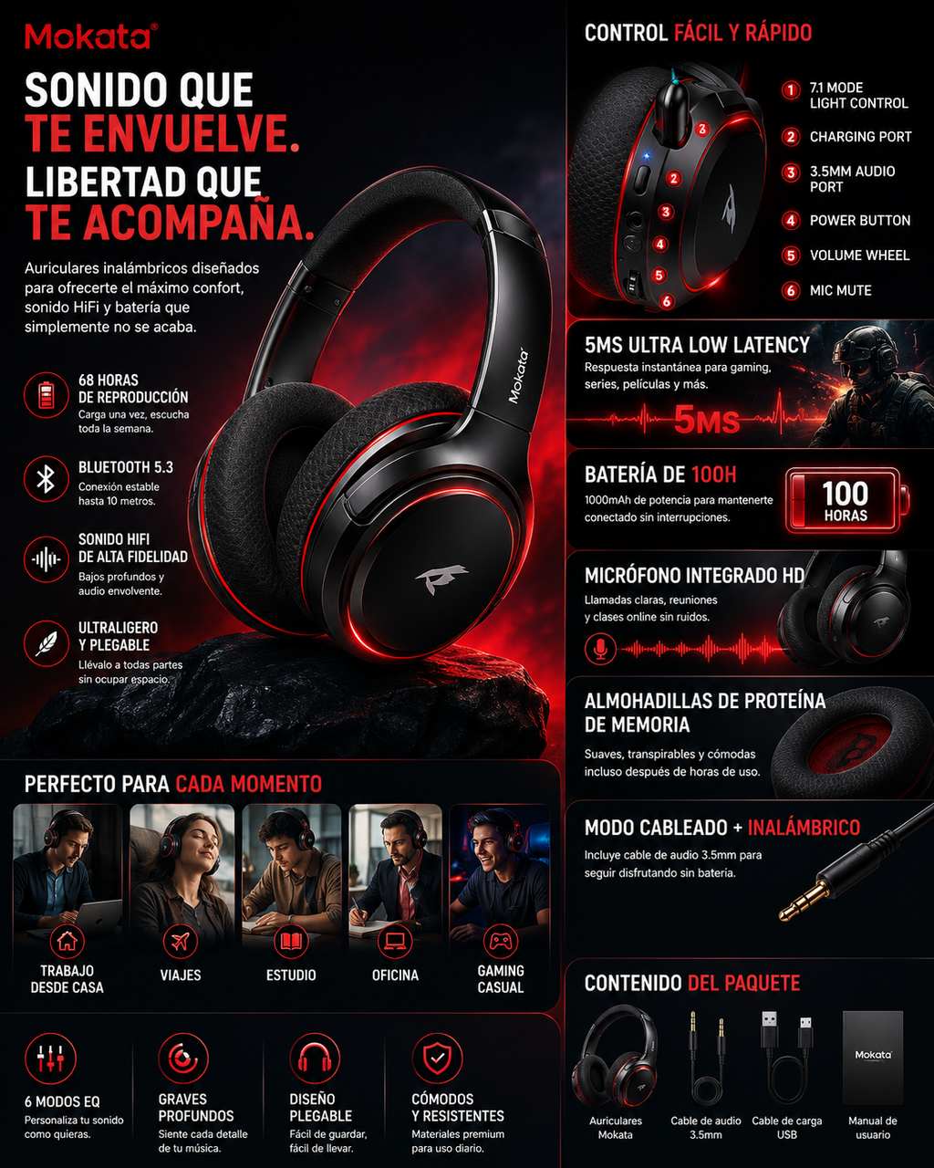 Wireless Bluetooth Gaming Headset