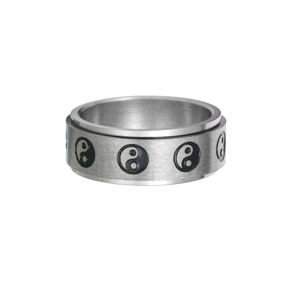 Anillo Descompresor Giratorio de Acero Inoxidable – Antiestrés para Hombre y Mujer