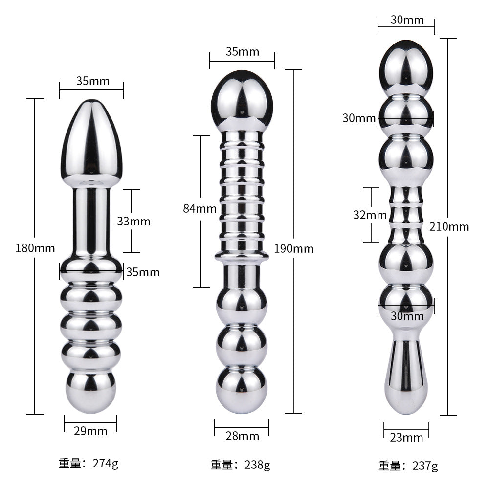 Metal Double-Ended Anal Plug for Women (Adult Toy)