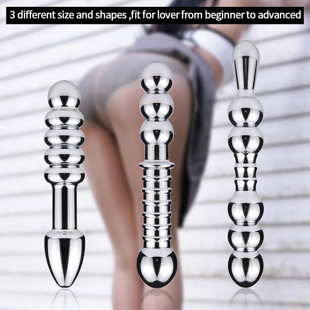 Metal Double-Ended Anal Plug for Women (Adult Toy)