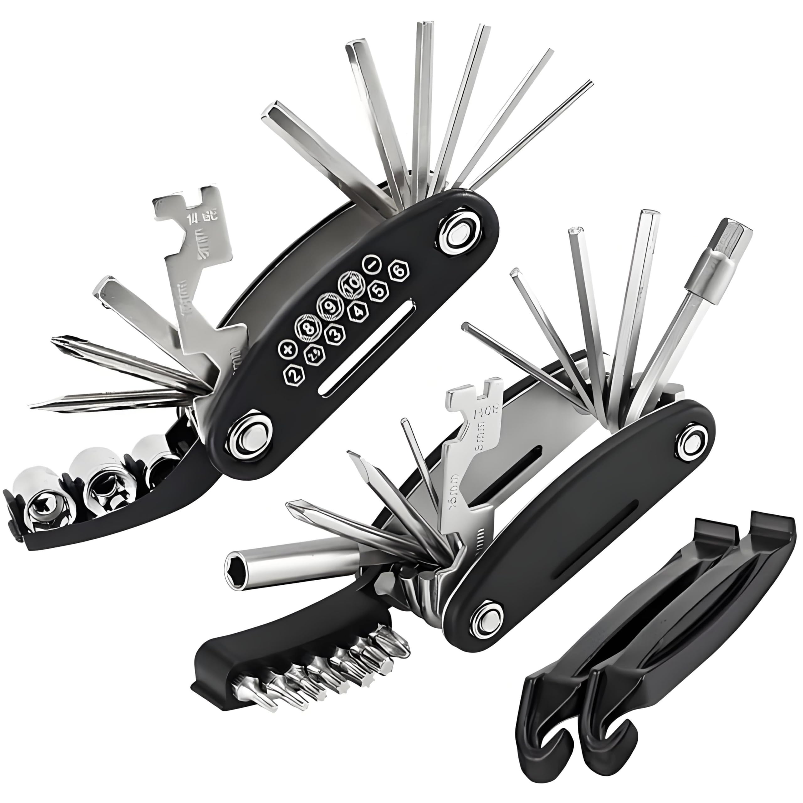 Bike Repair Tool Kits 36 In 1 Multi-Function Bike Tool Kits Portable Foldable Bike Multitool Tool Kit with Tire Lever (2+2)