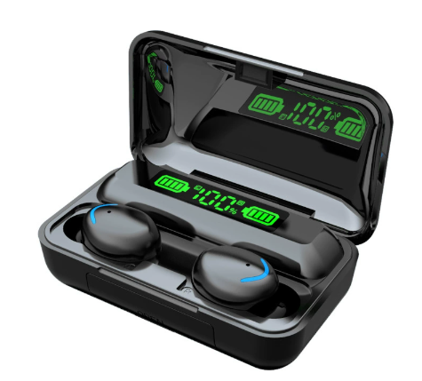 F9 Smile TWS Bluetooth 5.1 Earbuds – LED Display | 2000mAh Charging Case | Deep Bass