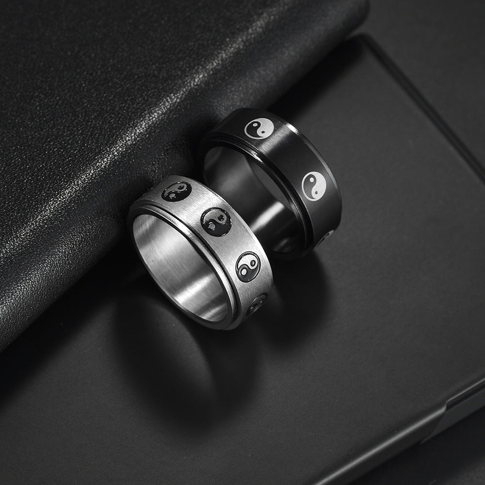 Anillo Descompresor Giratorio de Acero Inoxidable – Antiestrés para Hombre y Mujer